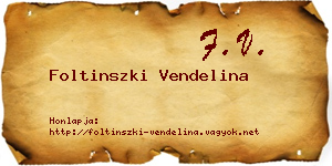 Foltinszki Vendelina névjegykártya